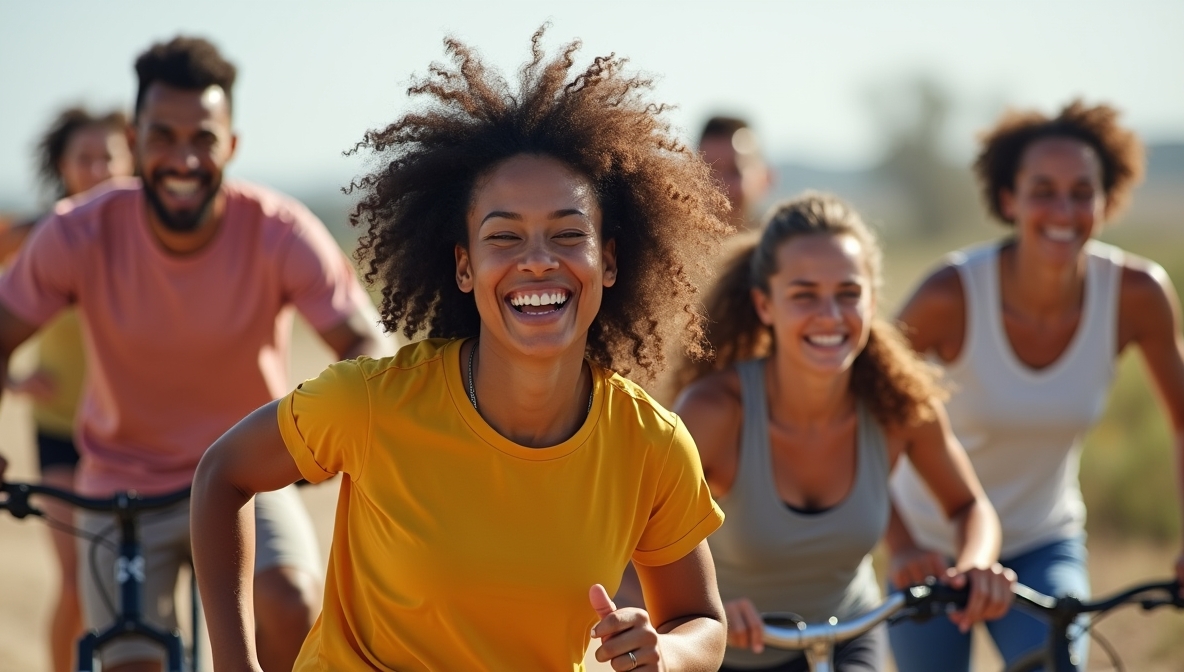 Balanced meal board with fruit, grains, and vegetables